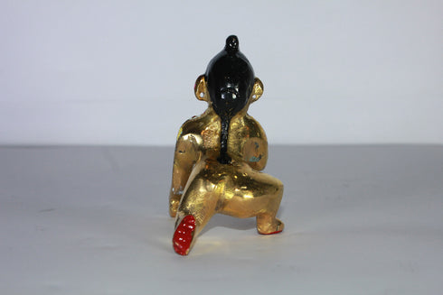 Brass Painted Laddu Gopal Idol 204g