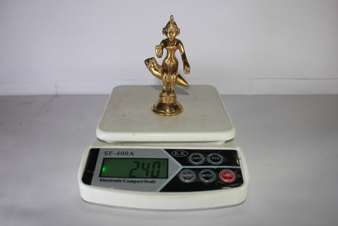 Brass Laxmi Maa On Owl Statue 240g