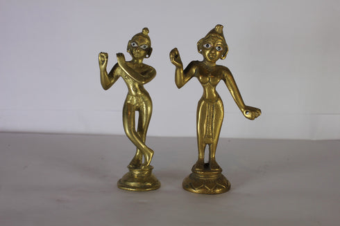 Brass Radha Krishna Yugal Jodi Idol 331g
