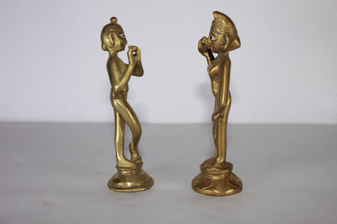 Brass Radha Krishna Yugal Jodi Idol 331g