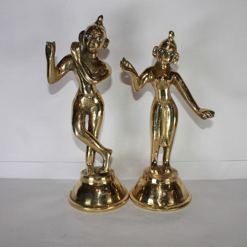 Brass Radha Krishna Yugal Jodi Idol 1957g