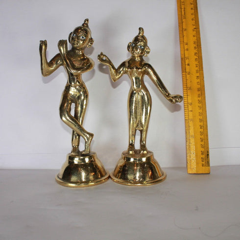 Brass Radha Krishna Yugal Jodi Idol 1957g