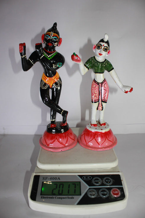 Brass Black Krishna and Color Radha 2017g