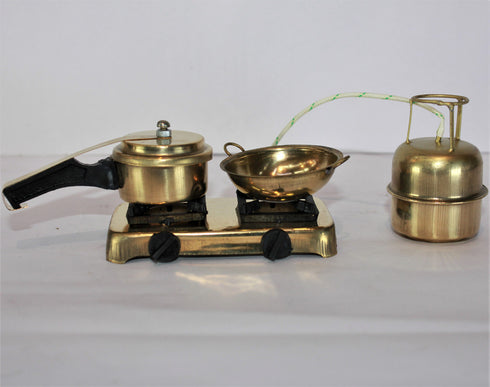 Brass Miniature Kitchen Set 78g (Pack Of 2)