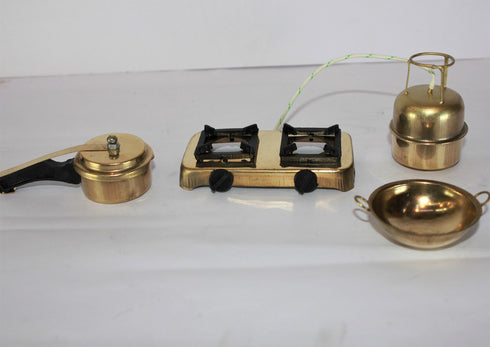 Brass Miniature Kitchen Set 78g (Pack Of 2)