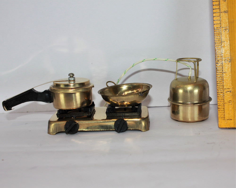 Brass Miniature Kitchen Set 78g (Pack Of 2) PUSHMYCART
