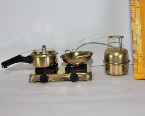 Brass Miniature Kitchen Set 78g (Pack Of 2)