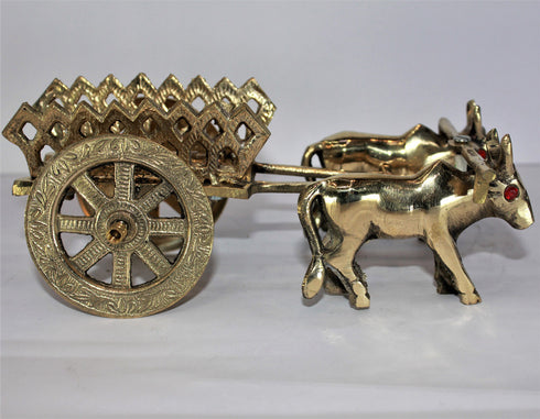 Brass Decorative Bullock Cart 394g