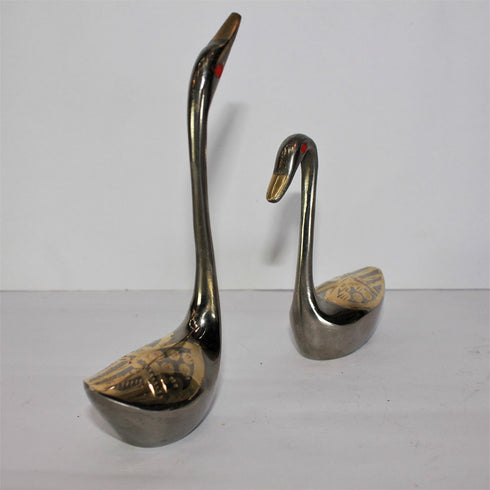 Brass Showpiece Duck Pair Statue 220g