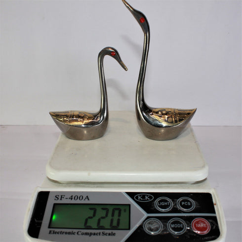 Brass Showpiece Duck Pair Statue 220g