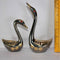 Brass Showpiece Duck Pair Statue 641g