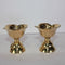 Brass Flower Design Pair Diya 162g (Pack Of 2)