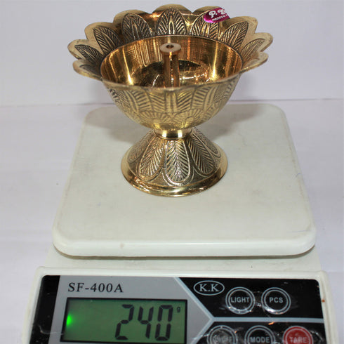 Brass Flower Design Diya 240g