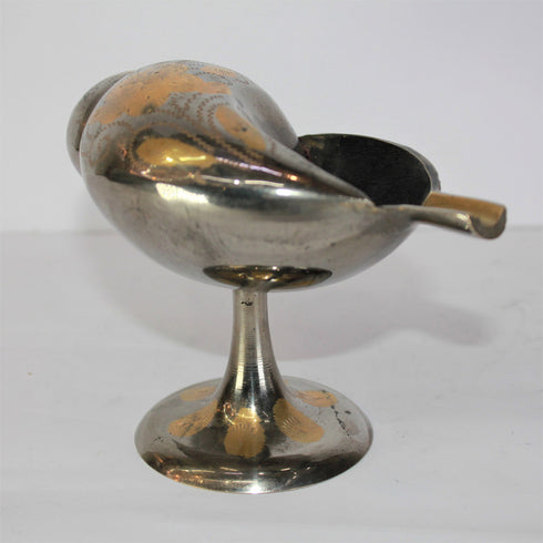 Brass Shankh Deepak with Stand Oil lamp 328g