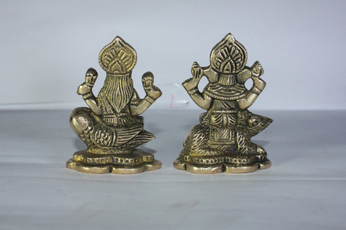 Brass Laxmi Ganesh Idol Statue 396g