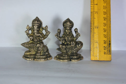Brass Laxmi Ganesh Idol Statue 396g