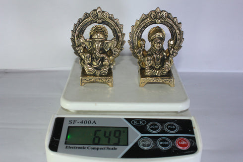 Brass Laxmi Ganesh God Idol Statue 649g