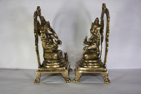 Brass Laxmi Ganesh God Idol Statue 4720g