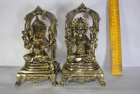 Brass Laxmi Ganesh God Idol Statue 4720g