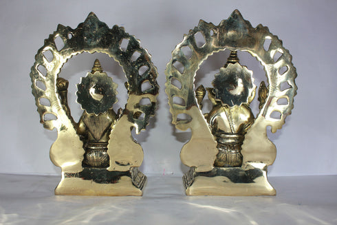 Brass Laxmi Ganesh Idol Statue 6872g
