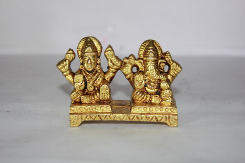 Brass Laxmi Ganesh God Idol Statue 153g