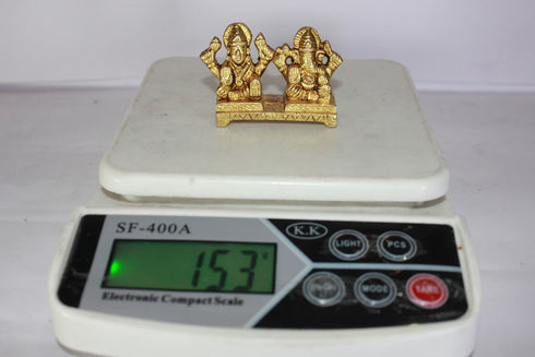 Brass Laxmi Ganesh God Idol Statue 153g