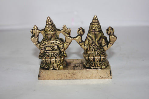 Brass Laxmi Ganesh God Idol Statue 340g
