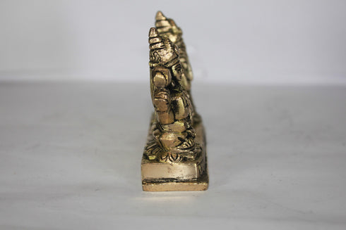 Brass Laxmi Ganesh God Idol Statue 340g