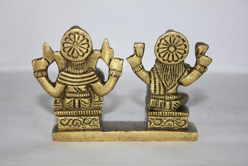 Brass Laxmi Ganesh God Idol Statue 278g