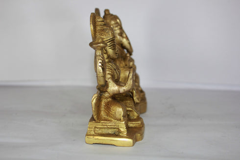 Brass Laxmi Ganesh God Idol Statue 1306g