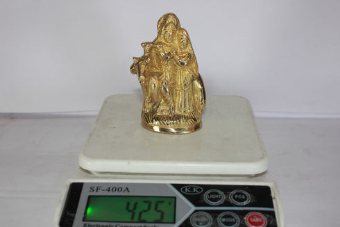 Brass Radha Krishna Idol 425g