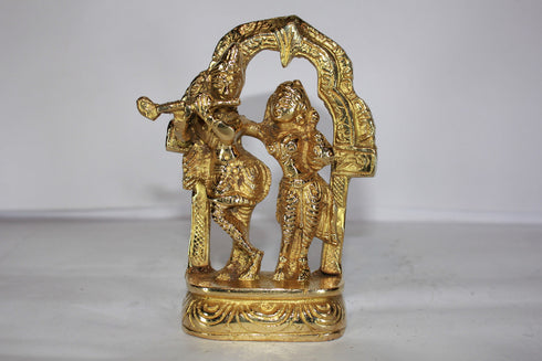 Brass Radha Krishna Idol 500g