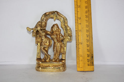 Brass Radha Krishna Idol 500g