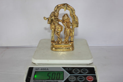 Brass Radha Krishna Idol 500g