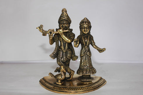 Brass Radha Krishna Idol 802g
