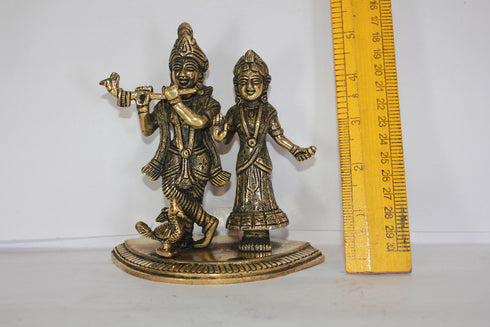 Brass Radha Krishna Idol 802g