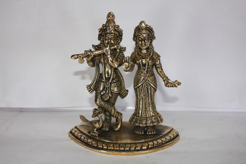 Brass Radha Krishna Idol 1517g