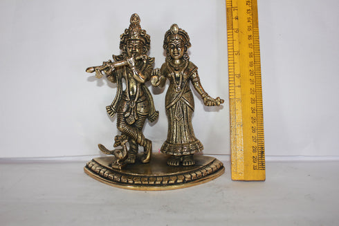 Brass Radha Krishna Idol 1517g