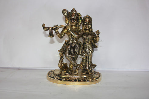 Brass Radha Krishna Idol 2755g
