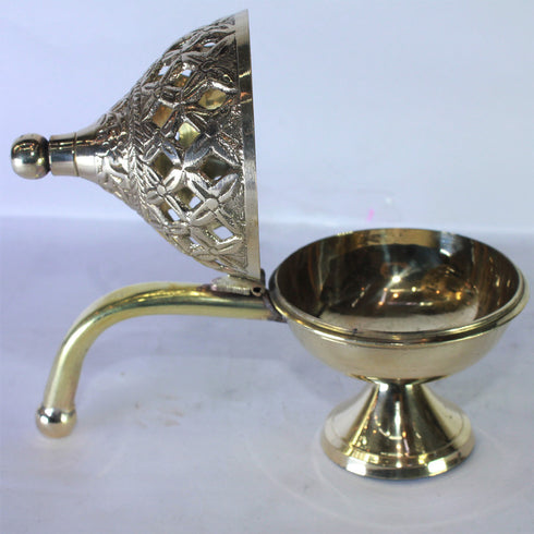 Brass Dhuna Dhoop Dani with Handle 216g