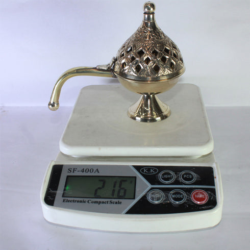Brass Dhuna Dhoop Dani with Handle 216g