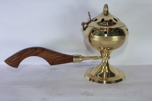 Brass Dhuna Dhoop Dani with Handle 222g