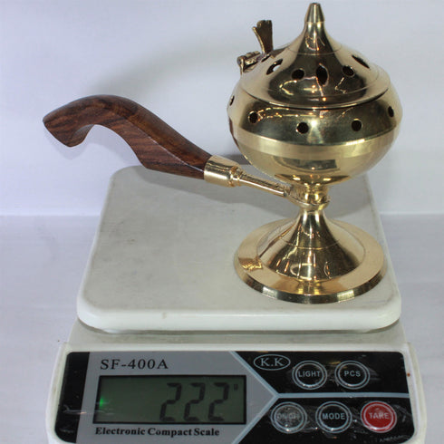 Brass Dhuna Dhoop Dani with Handle 222g