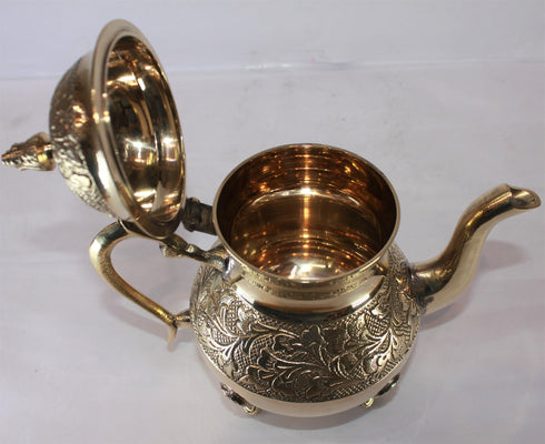 Brass Designer Tea Pot Ketali Kettle 786g