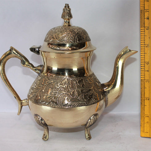 Brass Designer Tea Pot Ketali Kettle 786g