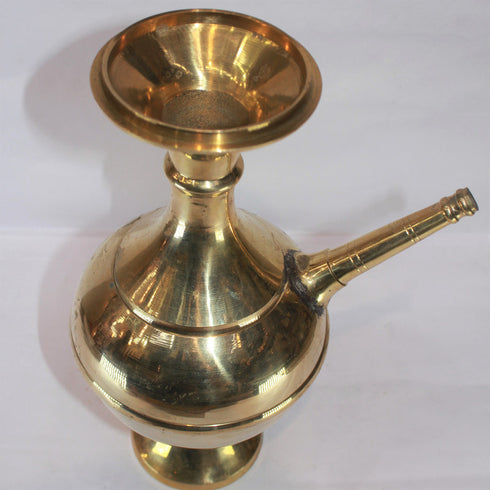 Brass Hookah Container With Spout 1448g