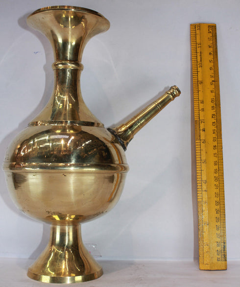 Brass Hookah Container With Spout 1448g