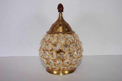 Brass Crystal Akhand Jyoti Diya 263g