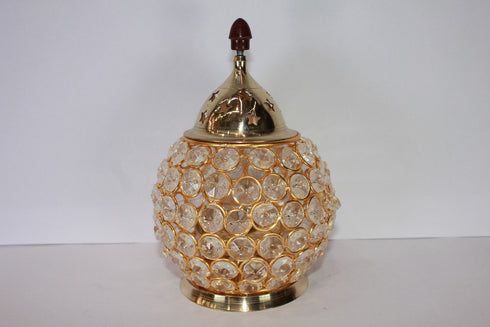 Brass Crystal Akhand Jyoti Diya 388g