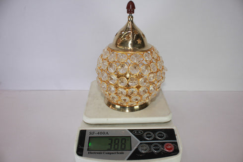 Brass Crystal Akhand Jyoti Diya 388g